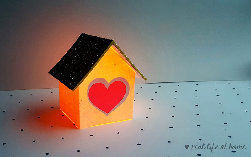 Heart House Lantern Craft for Kids from Real Life at Home