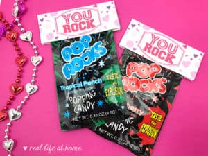 "You Rock" Pop Rocks Treat Bag Topper Free Printable