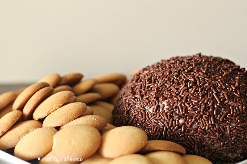 This quick and easy Chocolate Chip Cheese Ball with a cream cheese base is sure to please at parties or just for a special dessert dip at home. This quick and easy Chocolate Chip Cheese Ball with a cream cheese base is sure to please at parties or just for a special dessert dip at home.
