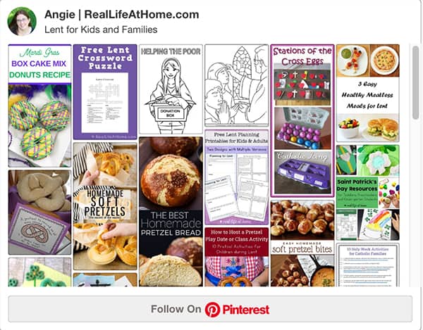 Lent Activities for Kids and Families on Pinterest