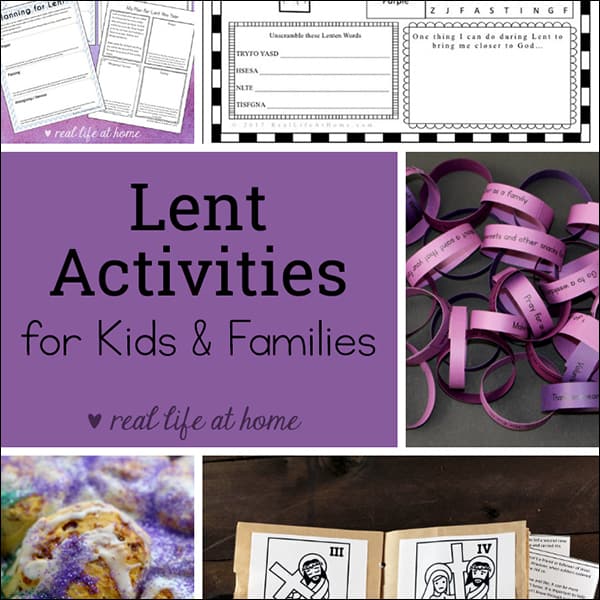 Lent Activities for Kids and Families - featuring hands-on Lenten activities, printables for Lent, and more