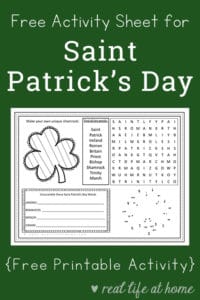 Free St. Patrick's Day Activity Page Printable for Kids