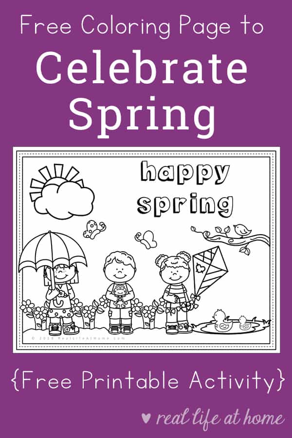 Free Printable Spring Coloring Page for Kids | Real Life at Home