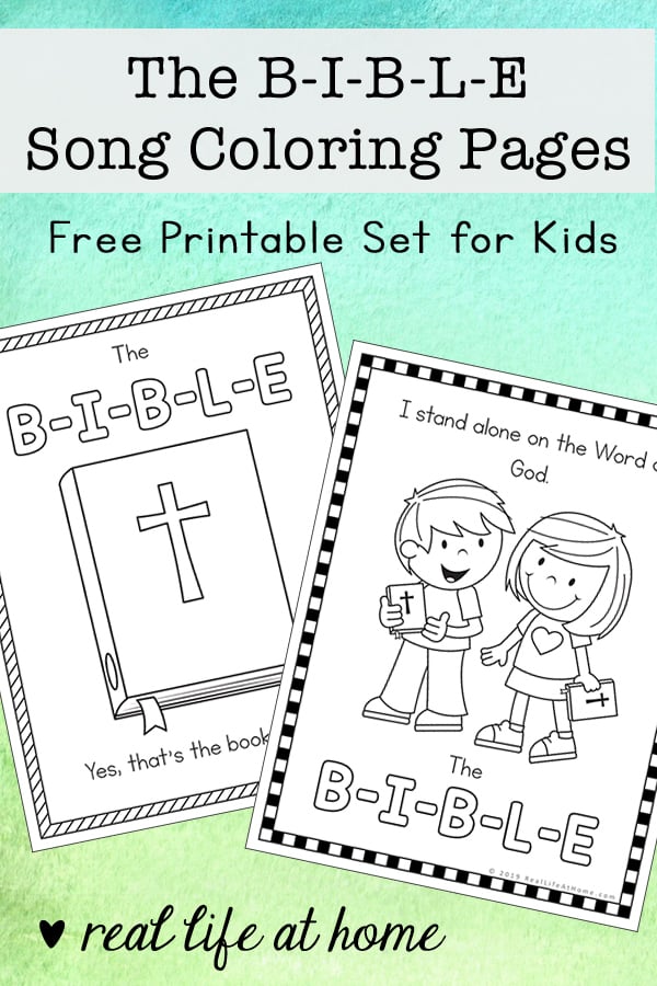The B I B L E Song Coloring Pages Free Printables The Bible Song