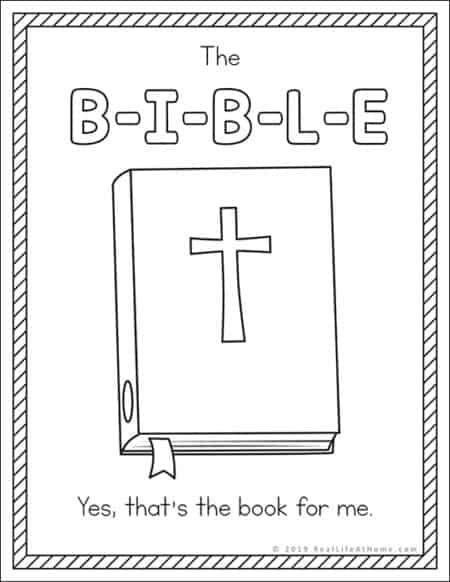 The B-I-B-L-E Song Coloring Pages Free Printables (The Bible Song)