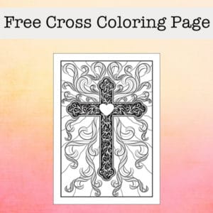 Whether it's for Easter or any time of year, this beautiful and inspirational religious cross coloring page is perfect for kids and adults.