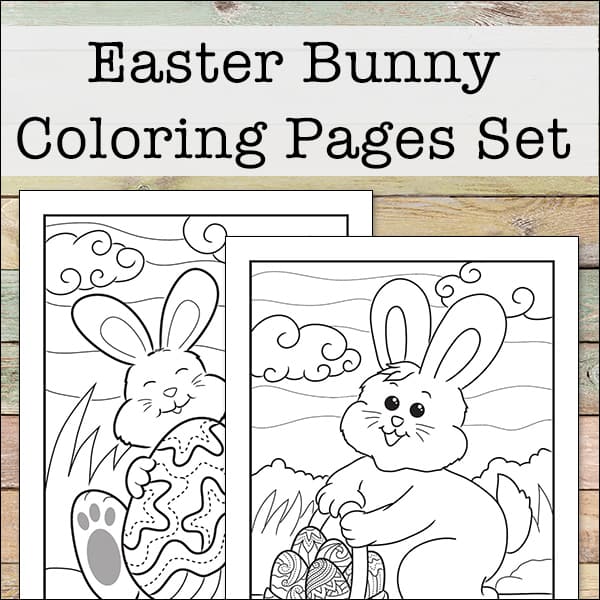 Celebrate Easter and Spring with these free Easter Bunny coloring pages, perfect for kids (and adults) of all ages. Includes 2 Easter Bunny coloring sheets.