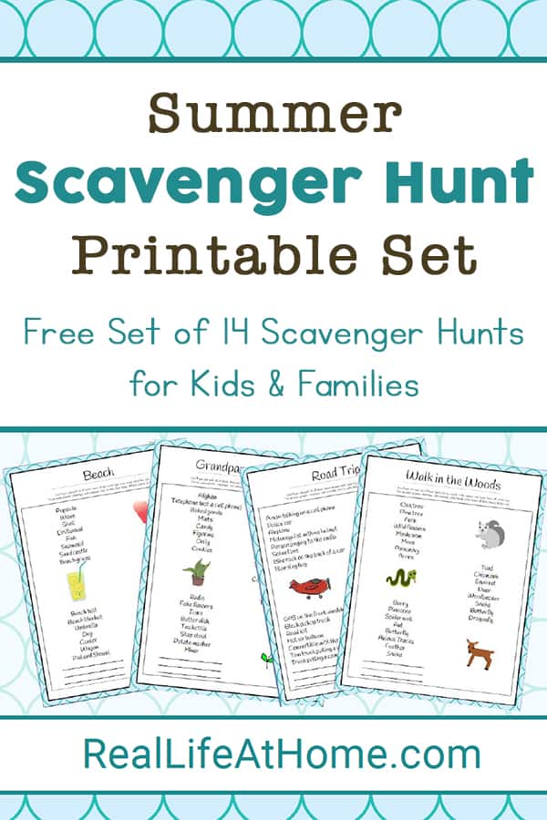Want to put together a scavenger hunt for the kids this summer? Here are 14 free printable lists of summer scavenger hunt ideas for kids and families.