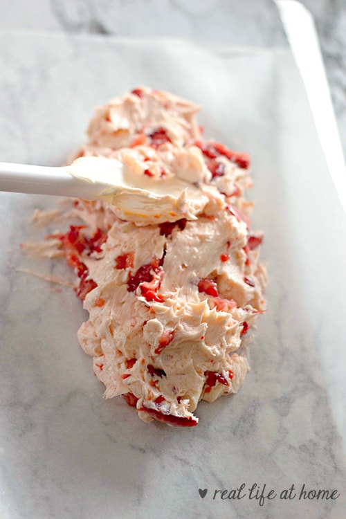 Whipped Strawberry Butter Log - Homemade Strawberry Butter Recipe