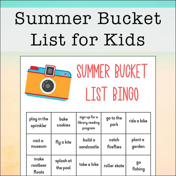 Editable Summer Bucket List \u2022 Summer Bingo Card \u2022 Summer Bucket List Bingo \u2022 Summer Bucket List Printable \u2022 Kids Bingo Card \u2022 Kids Outdoors