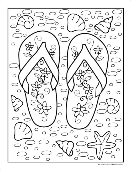 free printable beach coloring pages