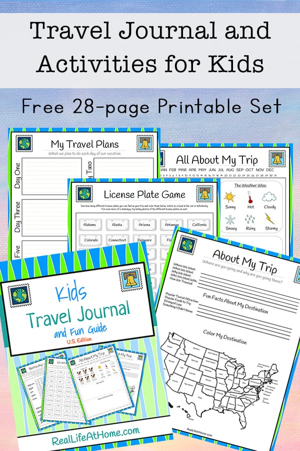 travel journal for kids template