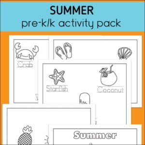 Summer Preschool and Kindergarten Activity Packet (Free Printable)