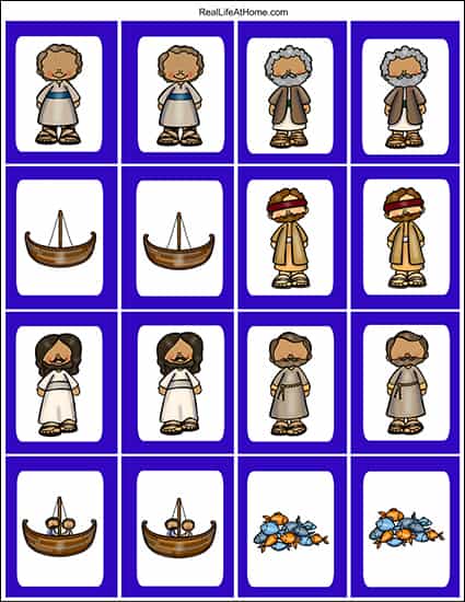 Fishers of Men Printable Memory Cards