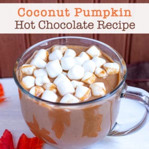 Homemade coconut pumpkin hot chocolate