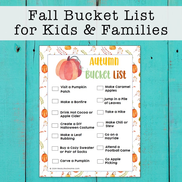 Autumn Bucket List for Kids and Families