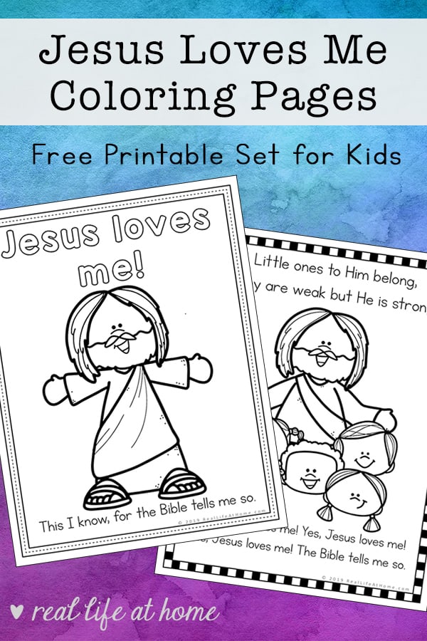 Jesus Loves Me Coloring Pages Set