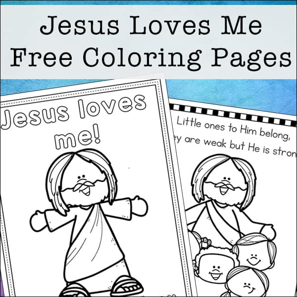 Σετ χρωματιστικών σελίδων Jesus Loves Me