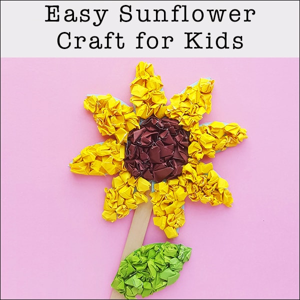 Easy Sunflower Craft for Kids