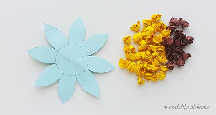 Sunflower Craft for Kids - Step two