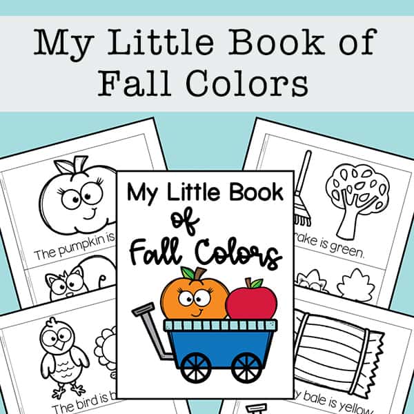 My Little Book of Fall Colors Free Printable