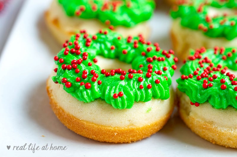 Festive and Easy Christmas Recipe: Homemade Baked Mini Donut Wreaths Recipe