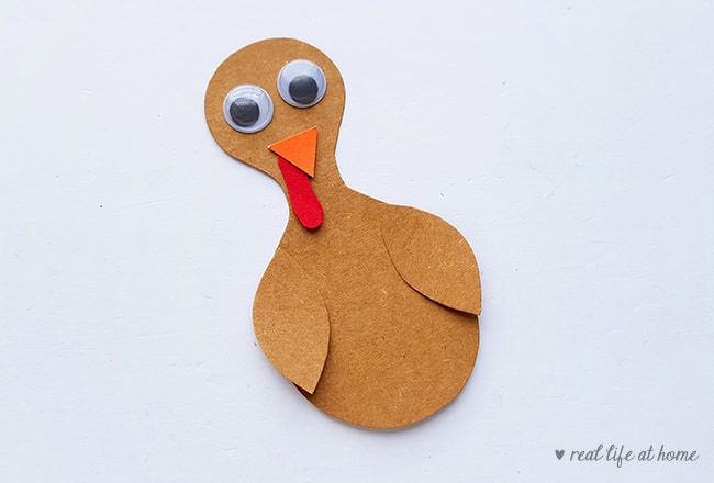Step 8 of Folded Paper Turkey Craft from Real Life at Home