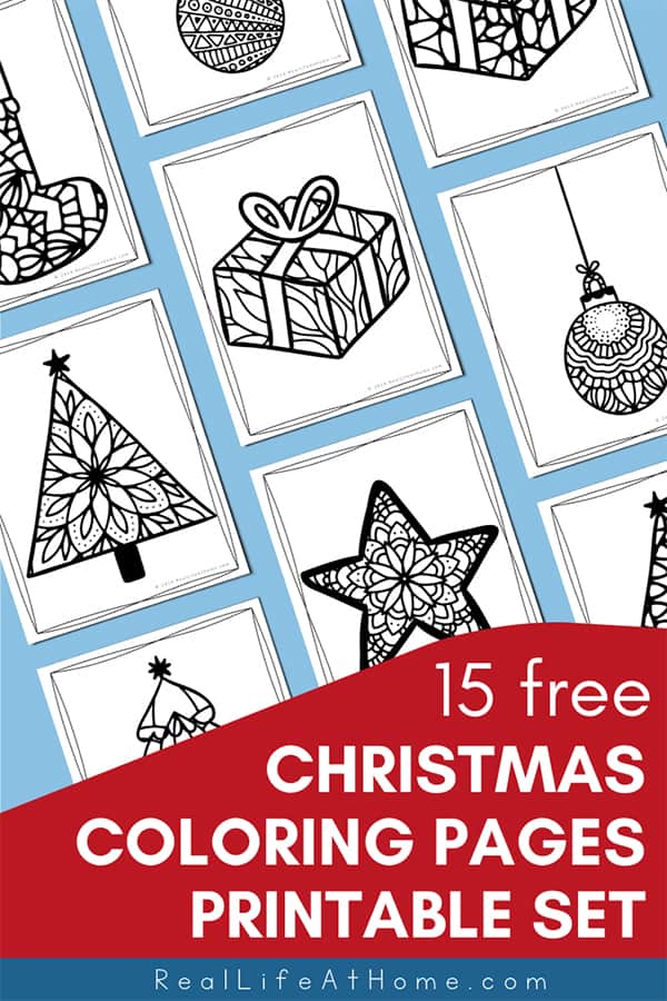 Tregua Saco A rayas Free Christmas Coloring Pages for Kids and Adults (15 pages)