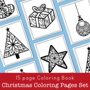 15 page Christmas Coloring Sheets Set from Real Life at Home