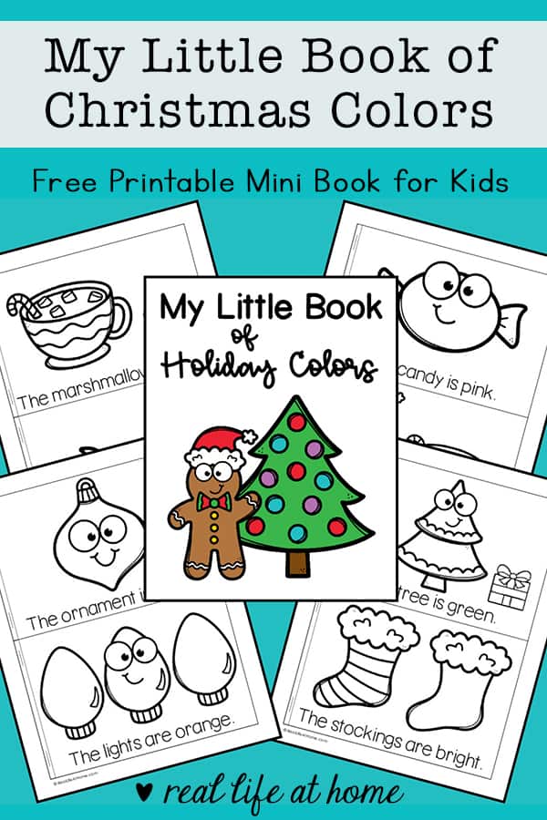 My Little Book of Christmas Colors Mini Book Printable for Preschool - 1st Grade