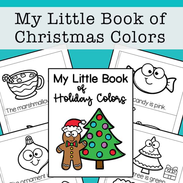 My Little Book Of Christmas Colors Mini Book Free Printable