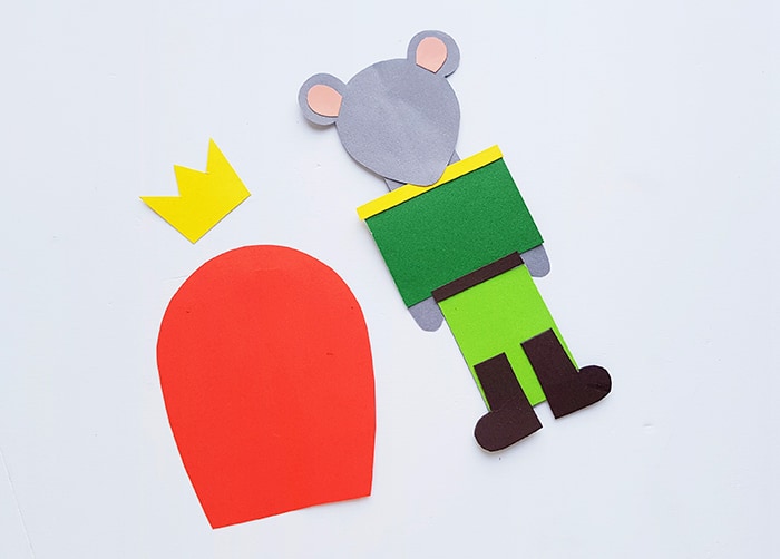 Step Four of the Mouse King Nutcracker Craft for Kids