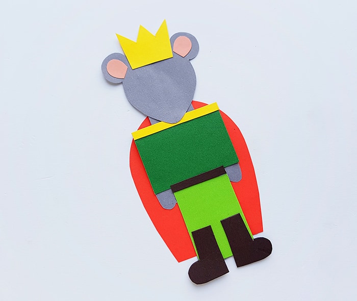 Step Five of the Mouse King Nutcracker Craft for Kids