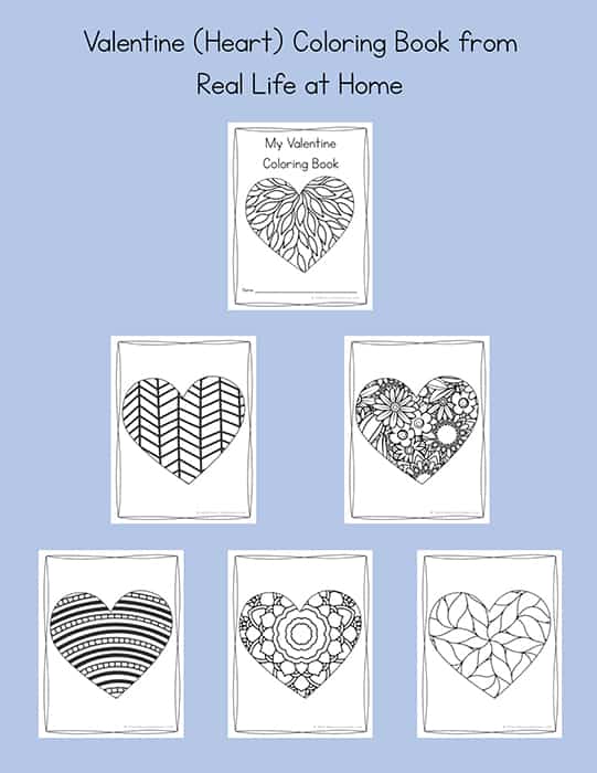 Valentine Coloring Pages Set from Real Life at Home