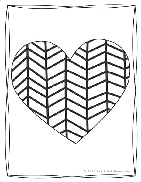 Free Valentine Coloring Page for Kids and Adults from Real Life at Home
