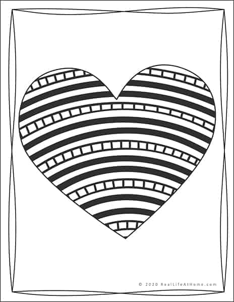 Free Valentine Coloring Page for Kids and Adults from Real Life at Home