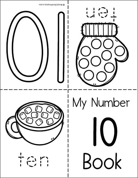 My Winter Numbers Mini Book (for numbers 1 - 10) from Real Life at Home