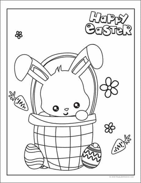 Free Easter Coloring Pages Printable Set with Bunnies, Chicks, and Eggs