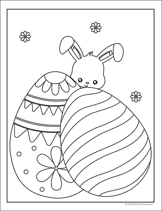 Free Easter Coloring Pages Set from Real Life at Home