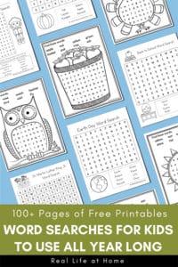Free Word Search Printable Puzzles for Kids - 100+ Free Printable Pages