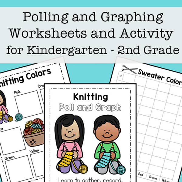 Polling and Graphing Worksheets and Activity for Kindergarten - 2nd Grade: Free Printable for Learning to Gather, Record, Compare, and Analyze Data