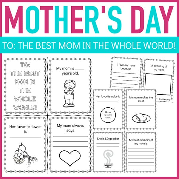 Questionnaire Mother's Day Mini Book Printable