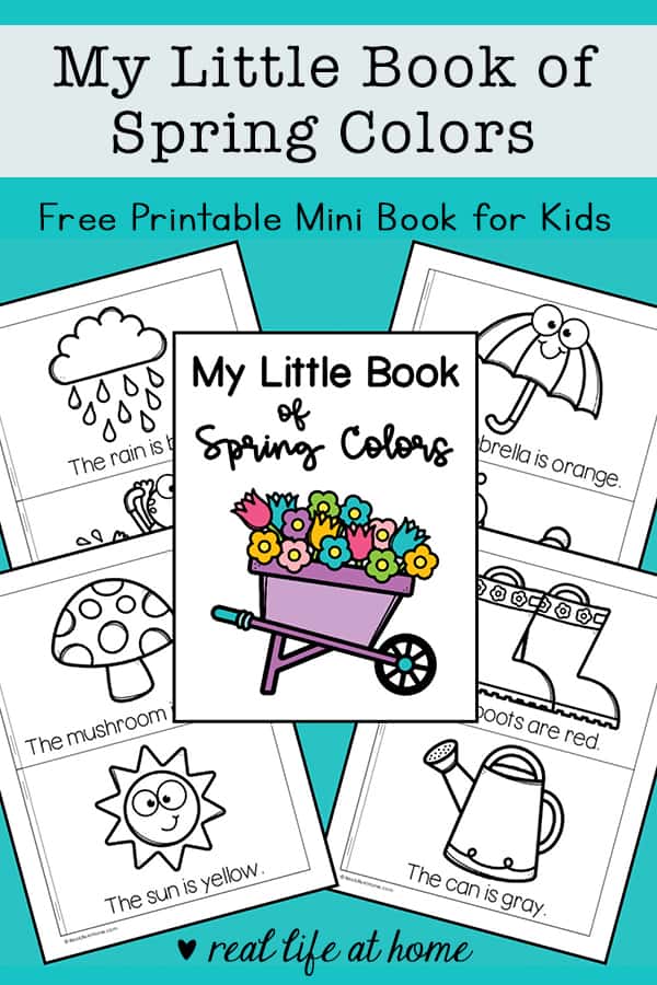 My Little Book of Spring Colors Mini Book Free Printable