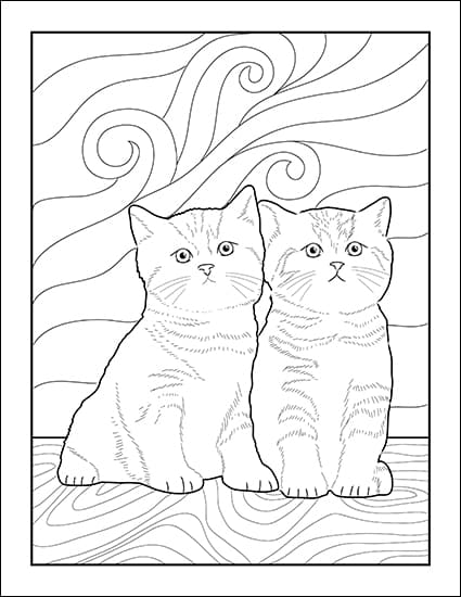 printable coloring pages of puppies and kittens