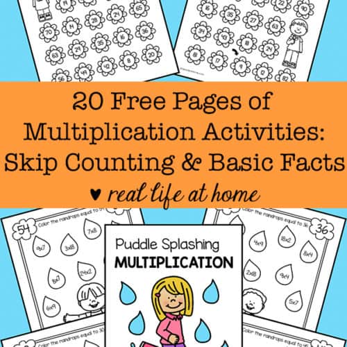 20 Free Multiplication Worksheets: Basic Facts and Skip Counting