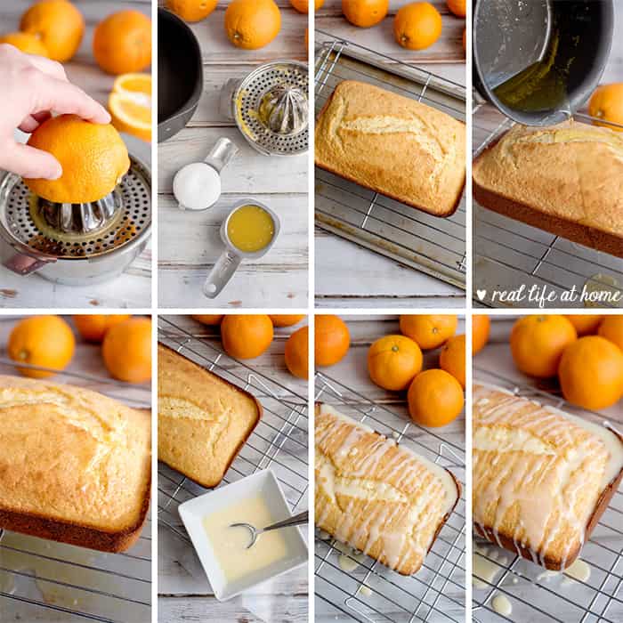 Pictures of Directions for Making Homemade Orange Glaze and Icing