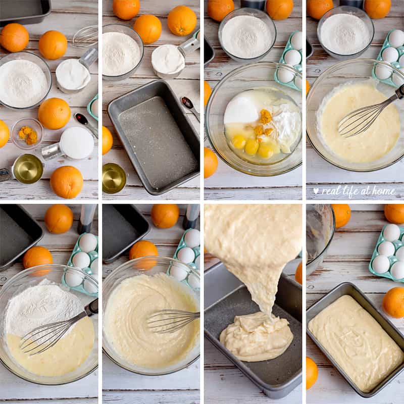 Pictures of Directions for Making Homemade Orange Bread