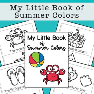 Printable My Little Book of Summer Colors