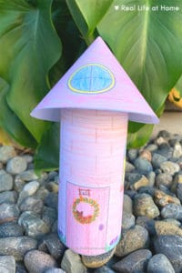 Fairy House Craft Project for Kids with Free Printable Template