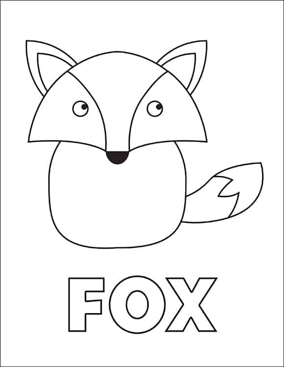 Simple and Linear Forest Animals Coloring Pages Set (6 pages)